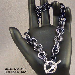 NWOT Handmade, Unisex Chainmaille Bracelet!!  Gunmetal Aluminum Rings, Size 8.5